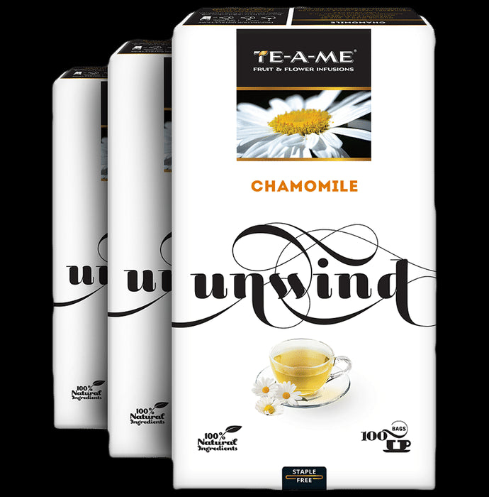 TE-A-ME Chamomile Black Tea Bags (100 Each) - Classic Derma