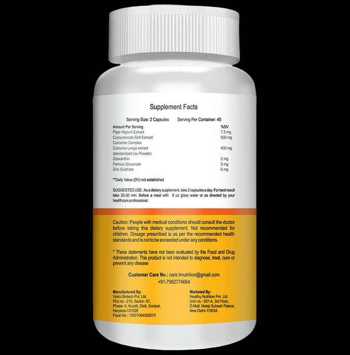 Healthy Nutrition Turmeric Curcumin Capsule (90 Each)