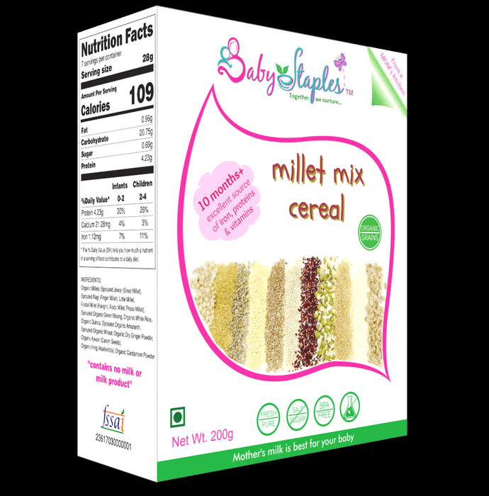 Baby Staples Organic Millet Mix Cereal - Classic Derma
