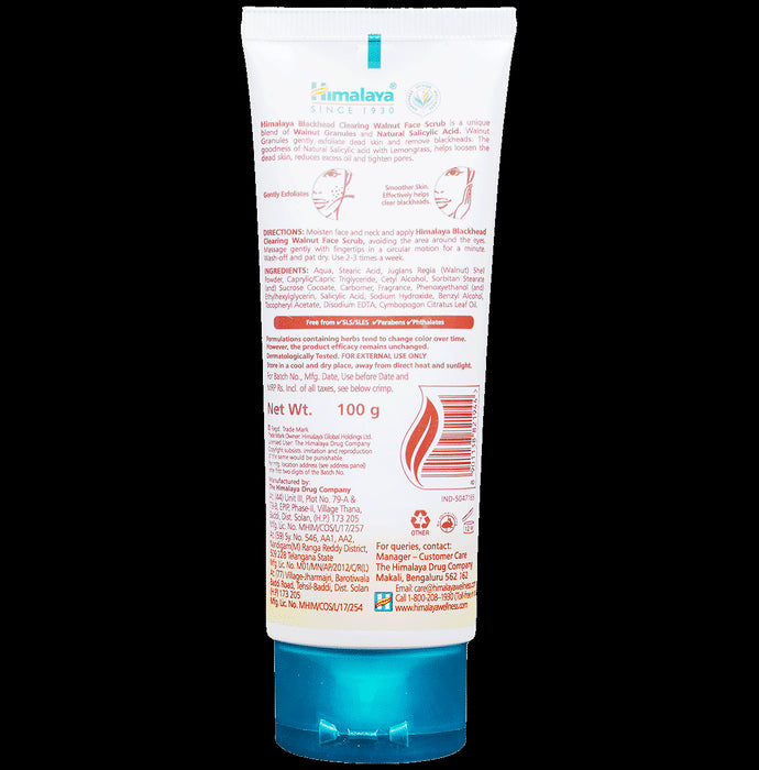 Himalaya Blackhead Clearing Walnut + Lemongrass Face Scrub | Exfoliates Dead Skin