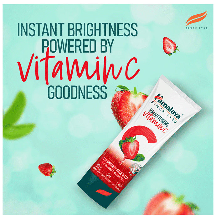 Himalaya Brightening Vitamin C Face Face Wash Strawberry