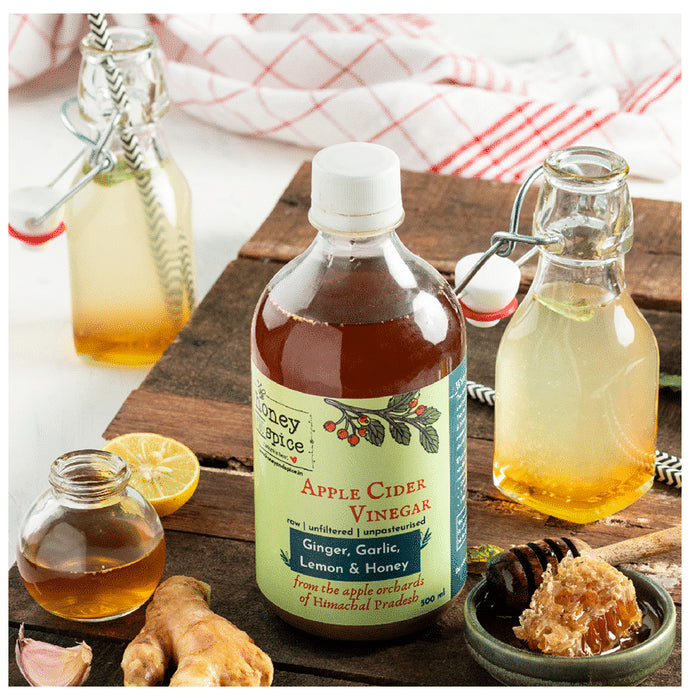 Honey and Spice Apple Cider Vinegar Ginger Garlic Lemon and Honey