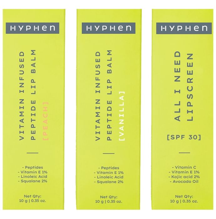 Hyphen Combo Pack of Vitamin Infused Peptide Lip Balm Vanilla and