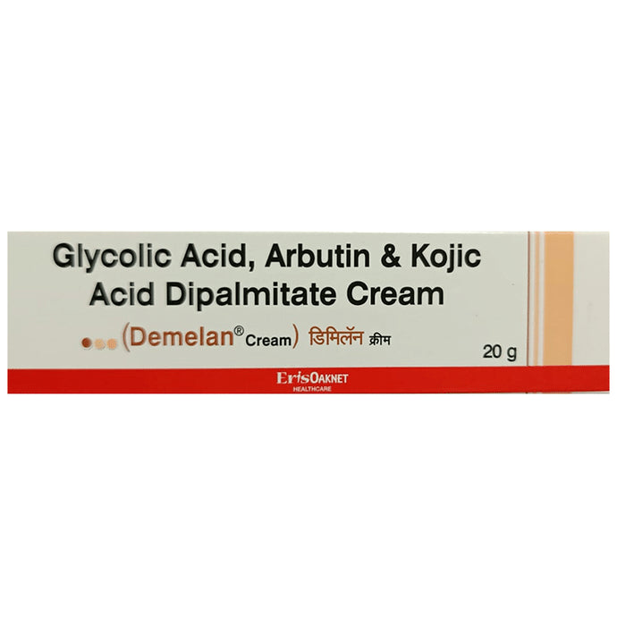 Demelan Cream with Glycolic Acid, Arbutin & Kojic Acid | Derma Care | For Pigmentation & Marks | Promotes Even Skin Tone - Classic Derma