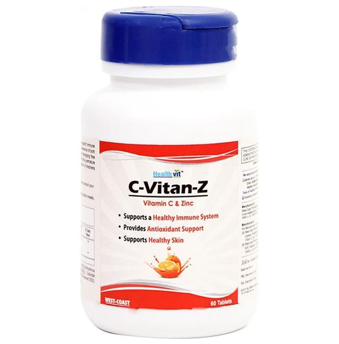 Immunity Care Combo of HealthVit C-Vitan-Z Vitamin C & Zinc 60 Tablet and Bakson's Vitamin D Plus 50 Capsule
