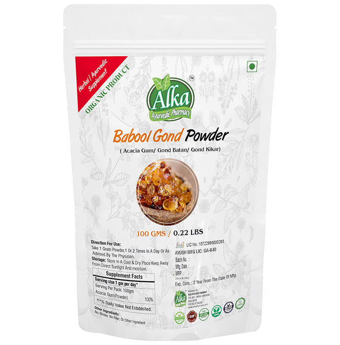 Alka Ayurvedic Pharmacy Babool Gond Powder - Classic Derma