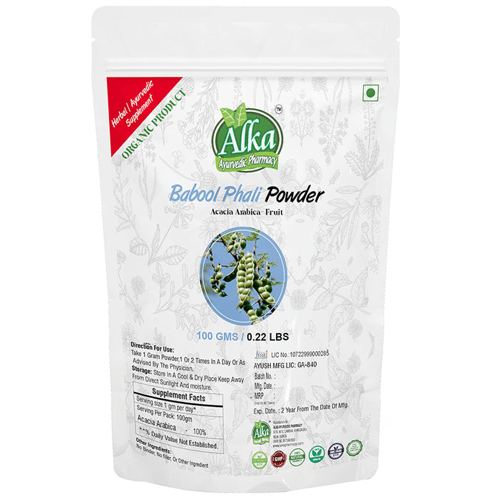 Alka Ayurvedic Pharmacy Babool Phali Powder - Classic Derma