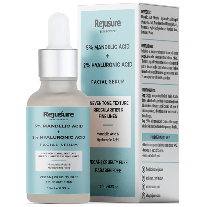 Rejusure 5% Mandelic Acid + 2% Hyaluronic Acid Facial Serum - Classic Derma
