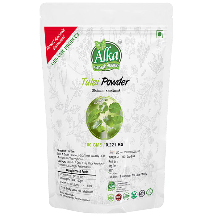 Alka Ayurvedic Pharmacy Tulsi Powder - Classic Derma