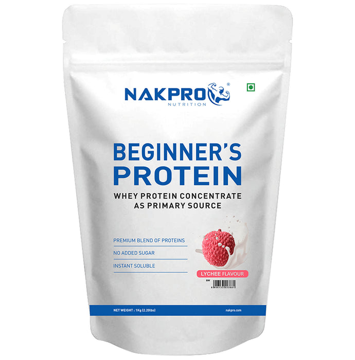 Nakpro Nutrition Beginner's Protein Whey Protein Concentrate (1kg Each) Lychee - Classic Derma