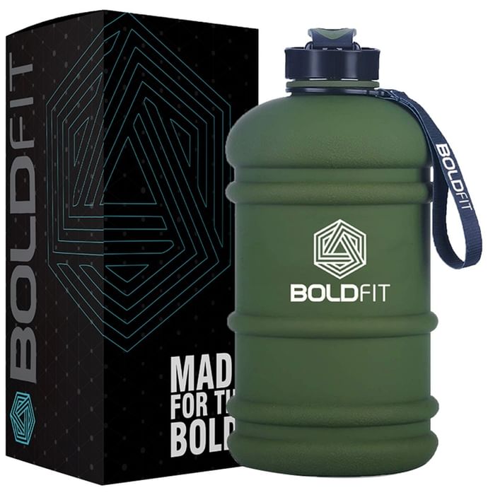 Boldfit Gym Gallon Water Jug Bottle Army Green - Classic Derma