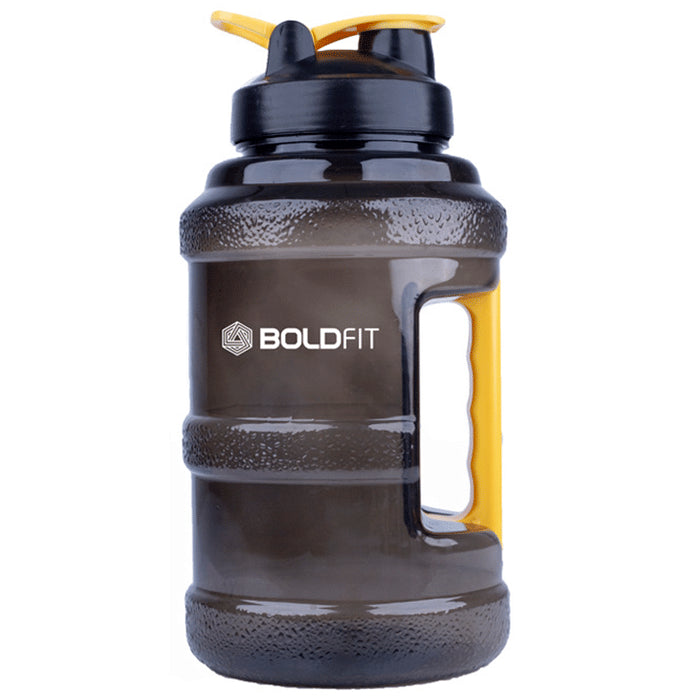 Boldfit Gym Gallon Water Jug Bottle Transparent Yellow - Classic Derma