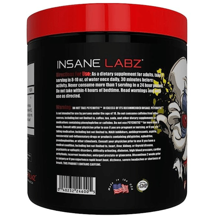 Insane Labz Psychotic Infused Pre-Workout Power House Powder Cotton Candy
