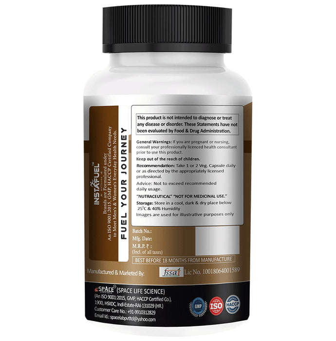 Instafuel Ashwagandha Shoden 500mg Delayed Release Vegetable Capsules