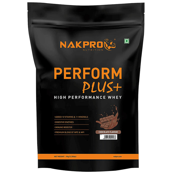 Nakpro Nutrition Perform Plus High Performance Whey Protein Powder (1kg Each) Chocolate - Classic Derma