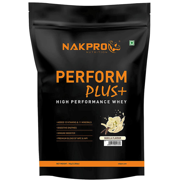 Nakpro Nutrition Perform Plus High Performance Whey Protein Powder (1kg Each) Vanilla - Classic Derma