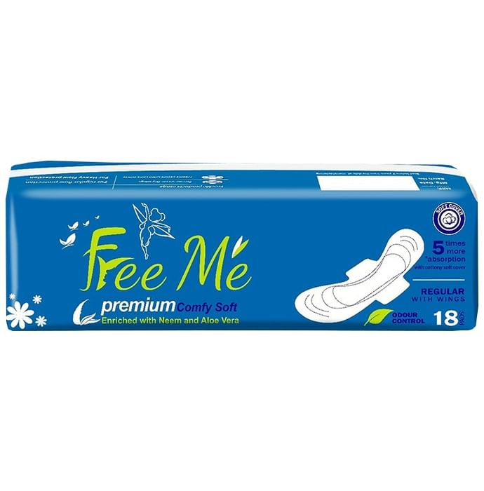 Free Me Premium Comfy Soft Sanitary Pads (18 Each) Large - Classic Derma