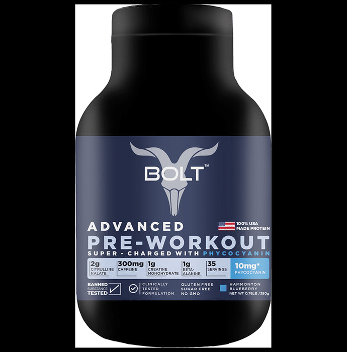 Bolt Advanced Pre-Workout Powder Hammonton Blueberry - Classic Derma
