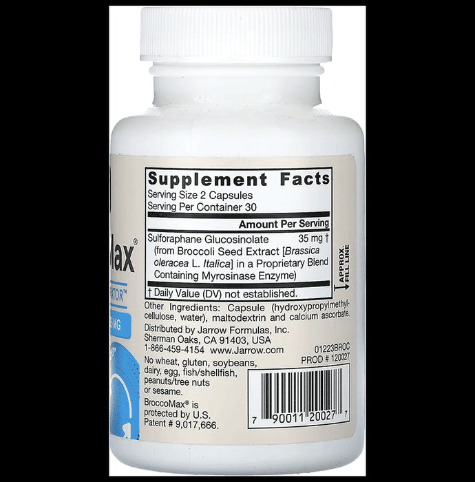 Jarrow Formulas Myrosinase Activated SGS Brocco Max Delayed Release Veggie Cap