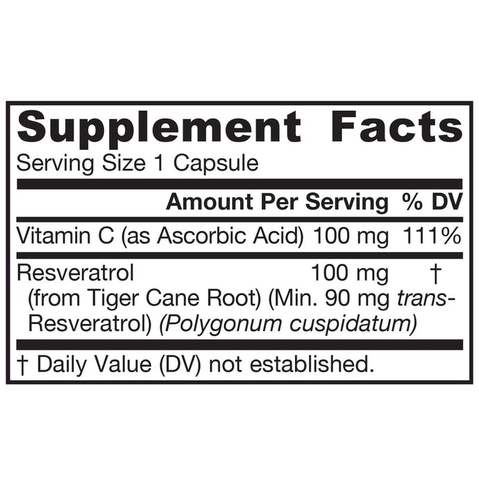 Jarrow Formulas Resveratrol Veggie Caps | Supports Cardiovascular Functions