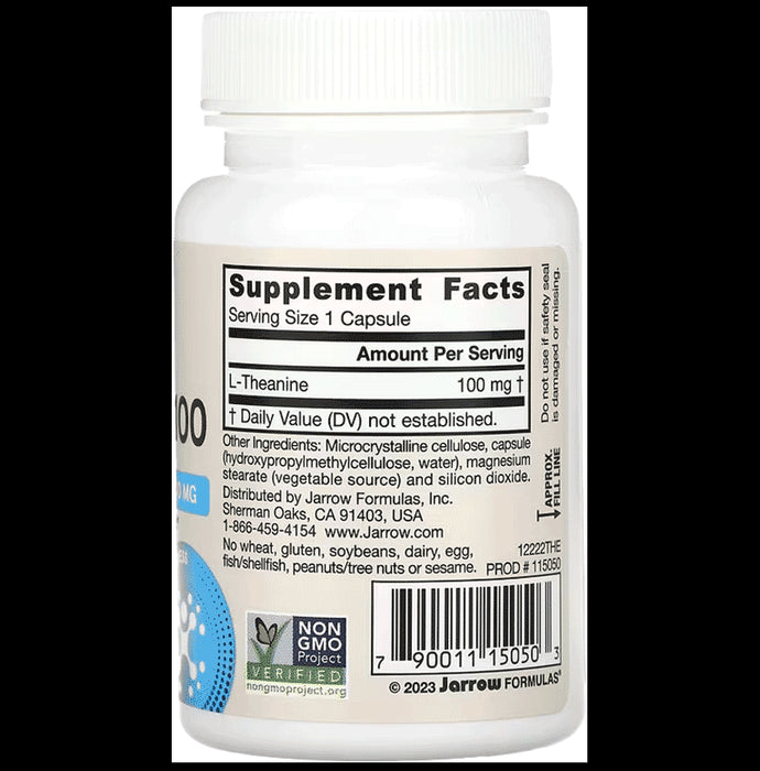 Jarrow Formulas Theanine 100mg Veggie Caps | Promotes Relaxation