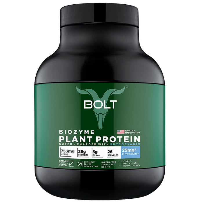 Bolt Biozyme Plant Protein Powder Simply Unflavoured - Classic Derma