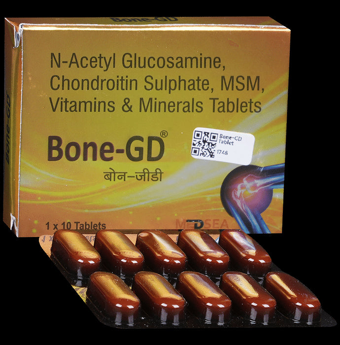 Bone-GD Tablet with Glucosamine, Chondroitin, MSM, Vitamins & Minerals - Classic Derma