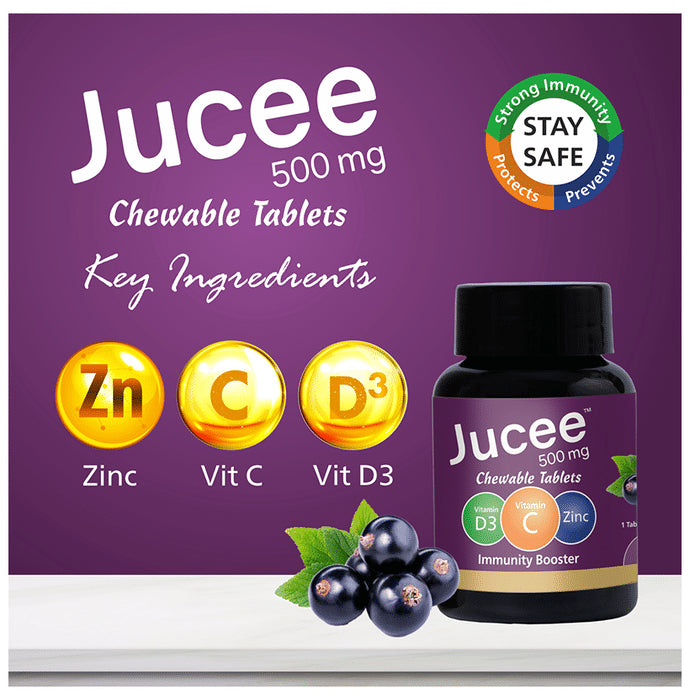 Jucee 500mg Chewable Tablet (60 Each) Delicious Kala Khatta