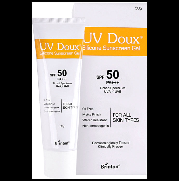 UV Doux Silicone Sunscreen Gel SPF 50 PA+++ | Oil-Free, Matte Finish & Water-Resistant - Classic Derma