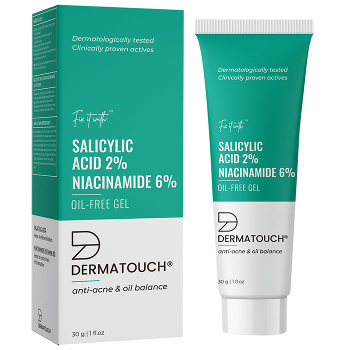 Dermatouch Salicylic Acid 2% Niacinamide 6% Anti-Acne Gel | Oil-Free - Classic Derma
