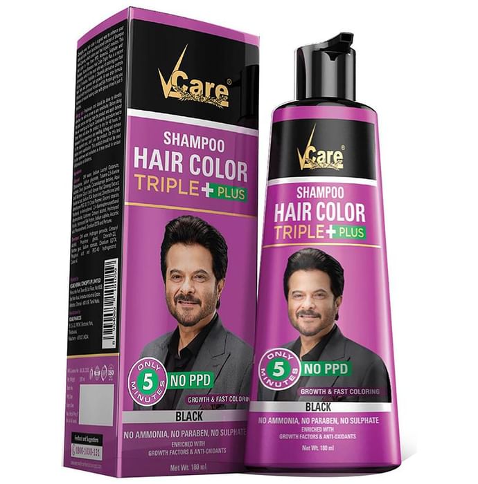 V Care Hair Color Triple Plus Black Shampoo - Classic Derma