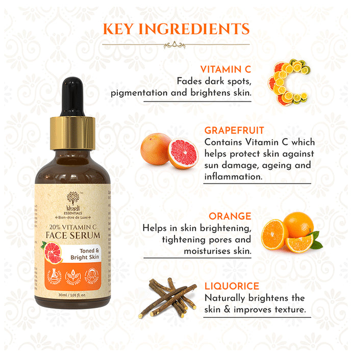 Khadi Essentials 20% Vitamin C Face Serum