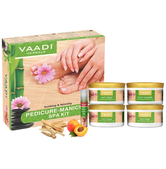 Vaadi Herbals Pedicure Manicure Spa Kit - Soothing & Refreshing 640gm - Classic Derma