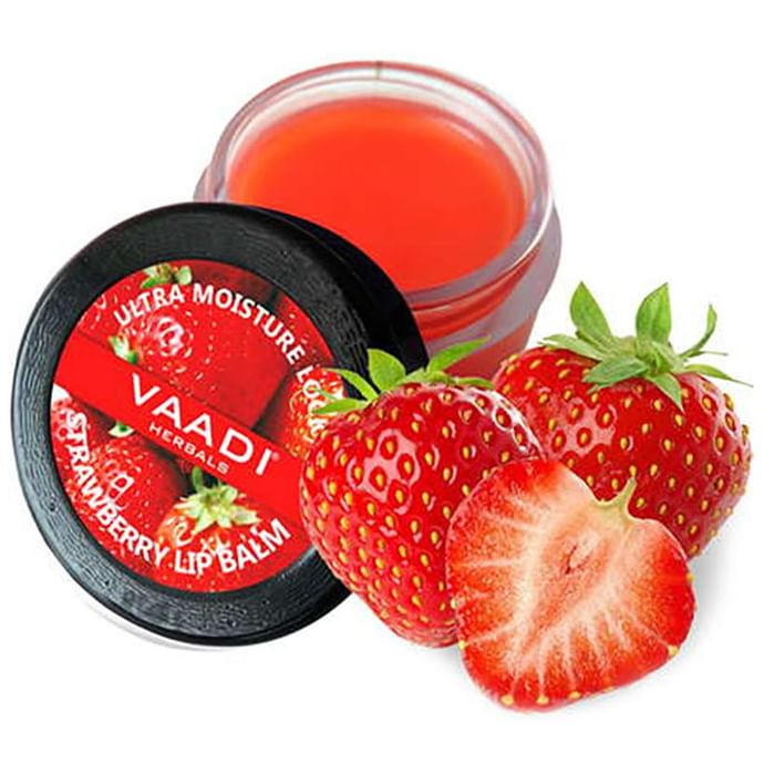 Vaadi Herbals Super Value Pack of 8 Lip Balm Strawberry - Classic Derma