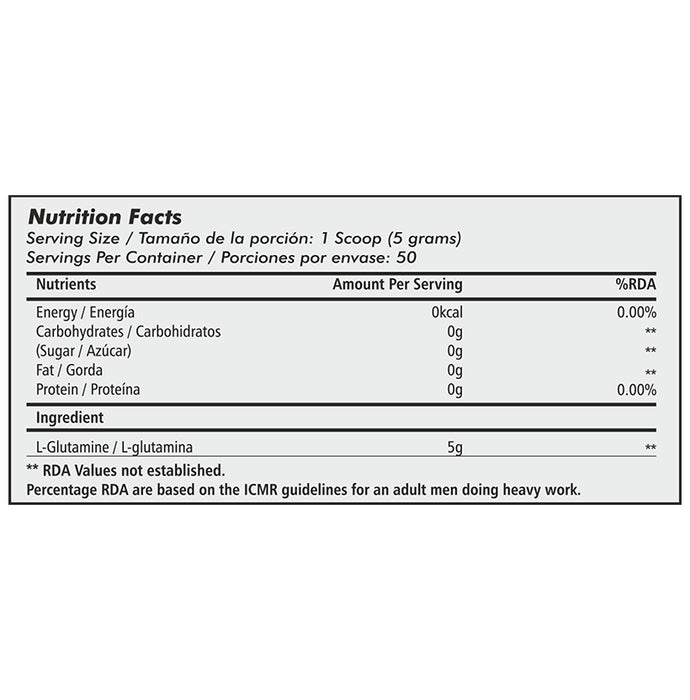 KLR. FIT L-Glutamine Powder Raw Unflavoured