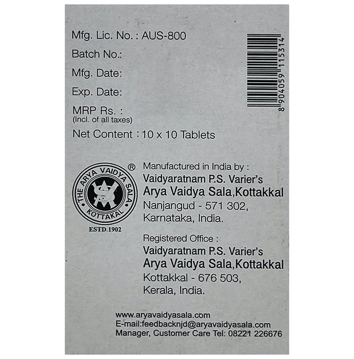 Kottakkal Ayurveda Rhukot Tablet