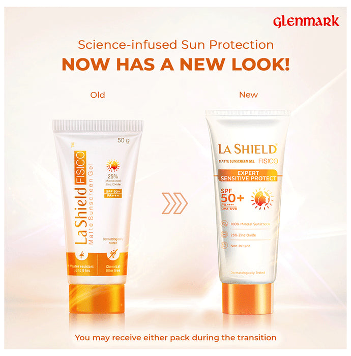 La Shield Fisico Matte SPF 50 PA+++ Sunscreen Gel | Water Resistant & Paraben Free