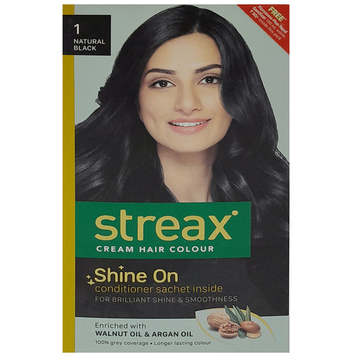 Streax Cream Hair Colour Natural Black - Classic Derma