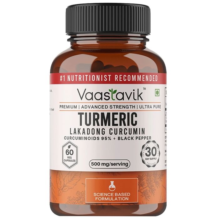 Vaastavik Turmeric Lakadong Curcumin Veg Capsule - Classic Derma