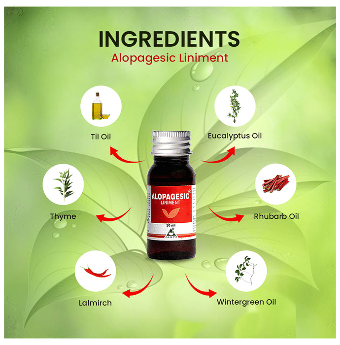 Alopa Alopagesic Pain Killer Liniment for Pain Relief & Muscle Cramps (30ml Each)