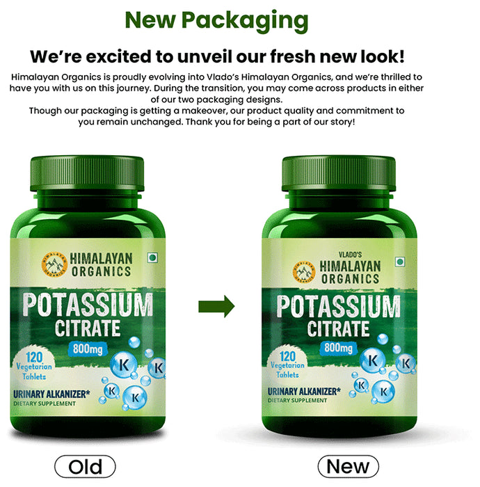 Himalayan Organics Potassium Citrate 800mg | Controls Uric Acid Formation | Tablet