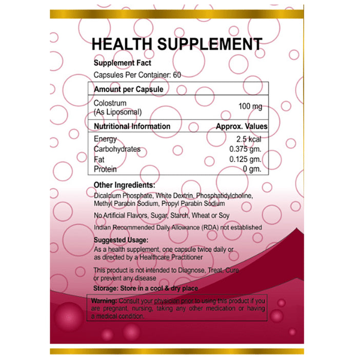 Lipomer Liposomal Colostrum Vegetarian Capsule