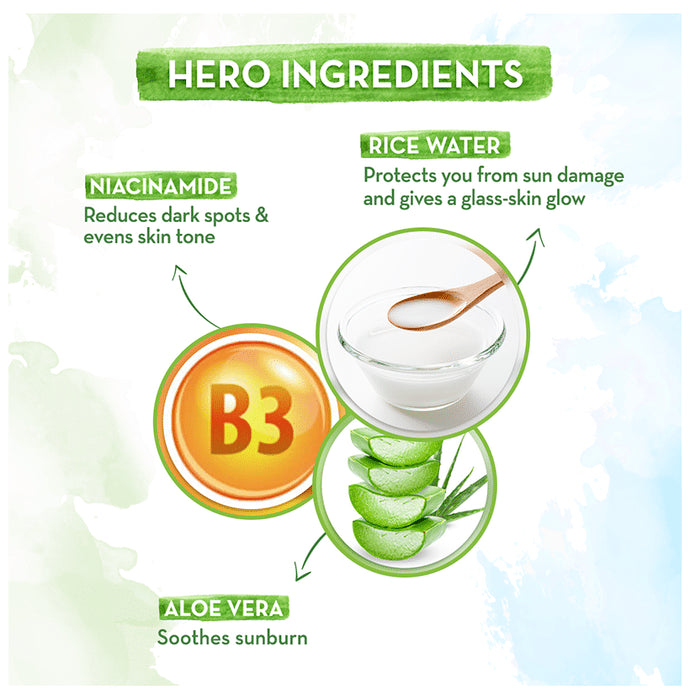 Mamaearth Rice Water Dewy SPF 50 PA ++++ Sunscreen