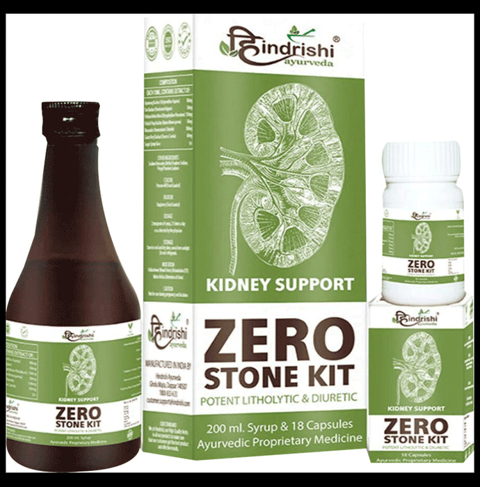 Hindrishi Ayurveda Zero Stone Kit for Kidney Stone & Detoxification - Classic Derma