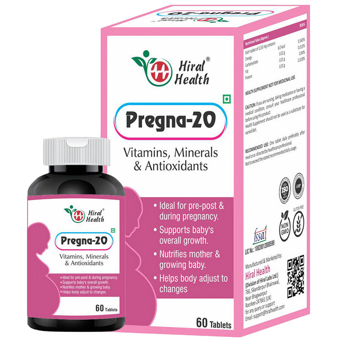 Hiral Health Pregna 20 Tablet - Classic Derma