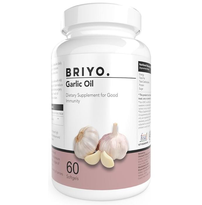 Briyo Garlic Oil | Pure Allicin-Rich Soft Gels Odorless Potent Garlic Supplement - Classic Derma