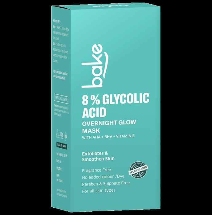 Bake 8% Glycolic Acid Overnight Glow Mask - Classic Derma
