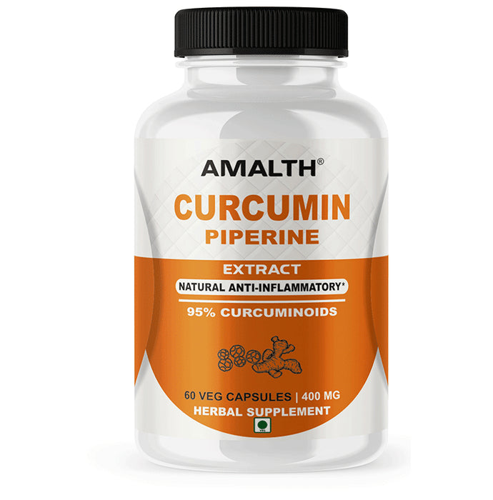 Amalth Curcumin Piperine Extract Veg Capsules - Classic Derma