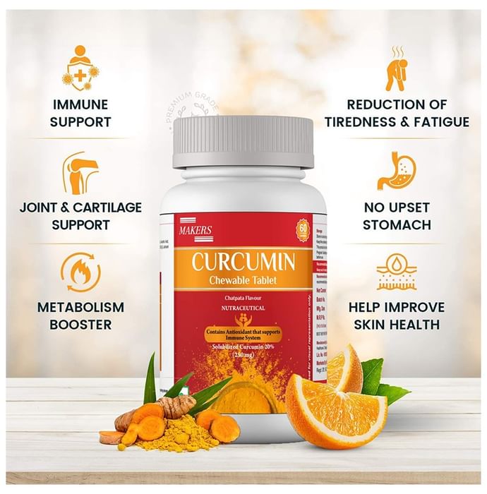 Makers Chatpata Curcumin Chewable Tablet