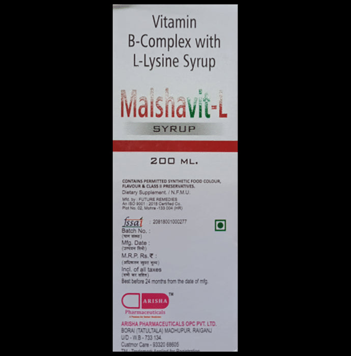 Malshavit-L Syrup Sugar Free